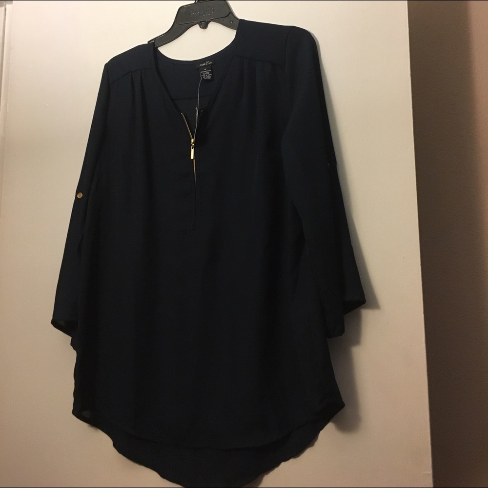 Navy Blue Sheer Blouse💙