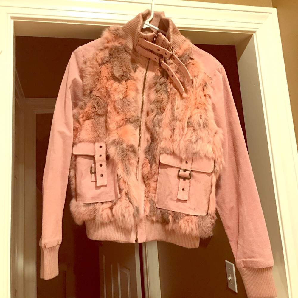 Genuine Fur and Suede Coat