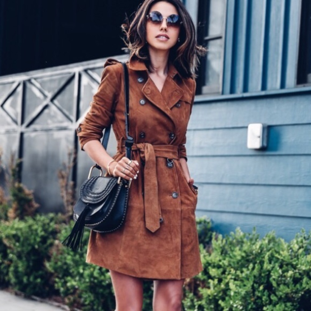 Banana Republic Suede Trench