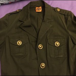 Army green military blazer