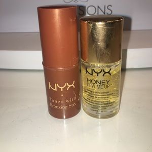 Nyx honey dew me up primer and Nyx highlight stick