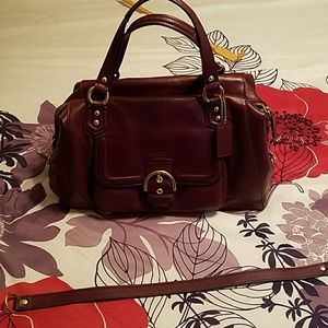 **NEW ** BURGUNDY COACH LEATHER BAG