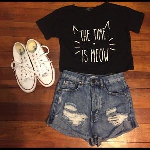 Tobi High Waisted Jean Shorts