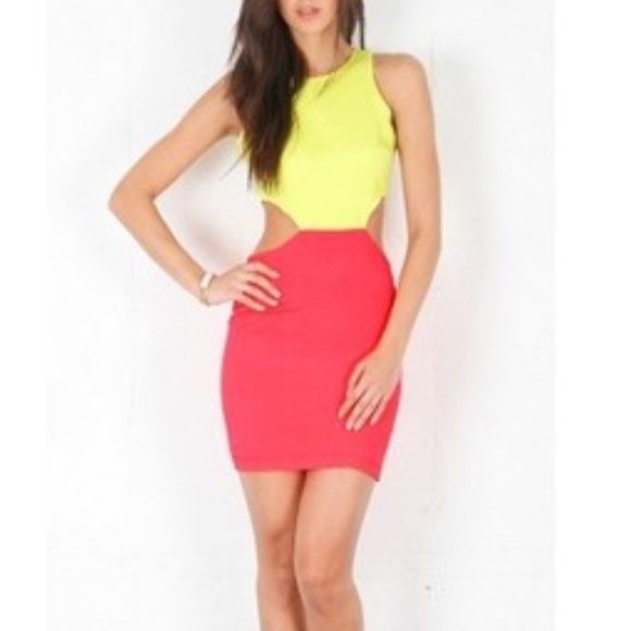 Naven Dresses & Skirts - NWT Naven Neon Cutout Dress!
