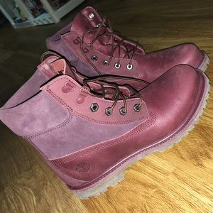 Brand New Maroon Timberlands