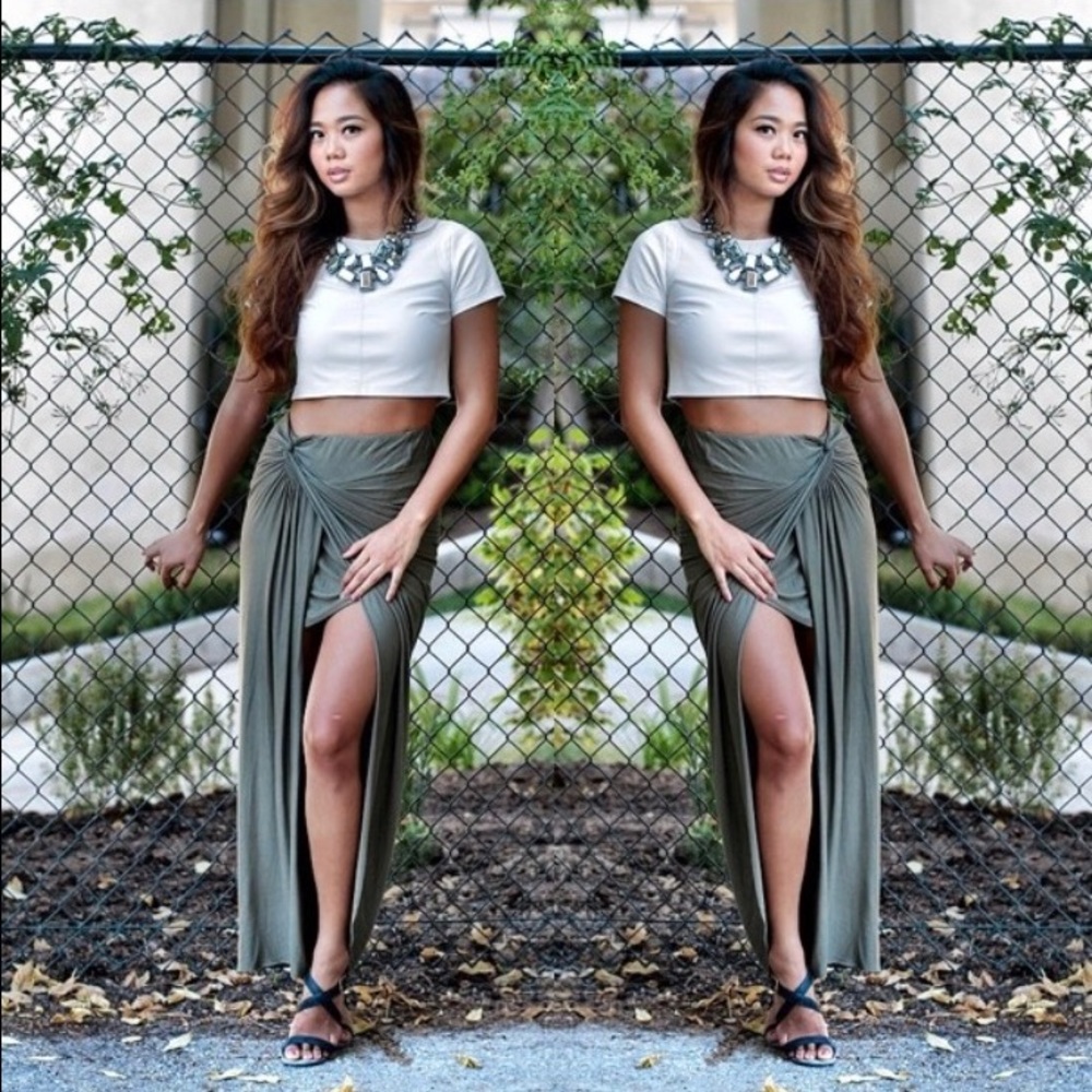 Olive Wrap Skirt