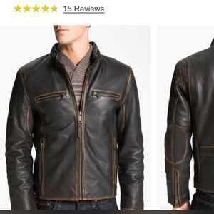 Leather jacket men's