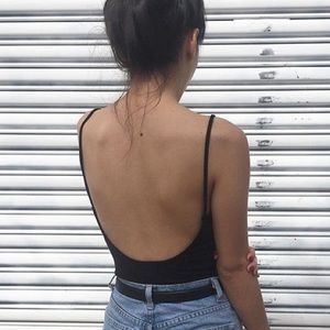 AA Black Ribbed Bodysuit