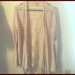 Lace back cardigan