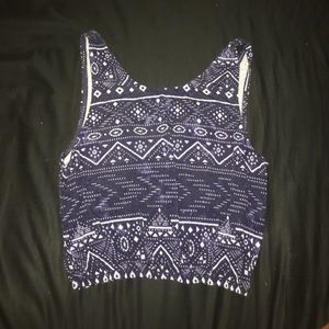 Aztec print crop top