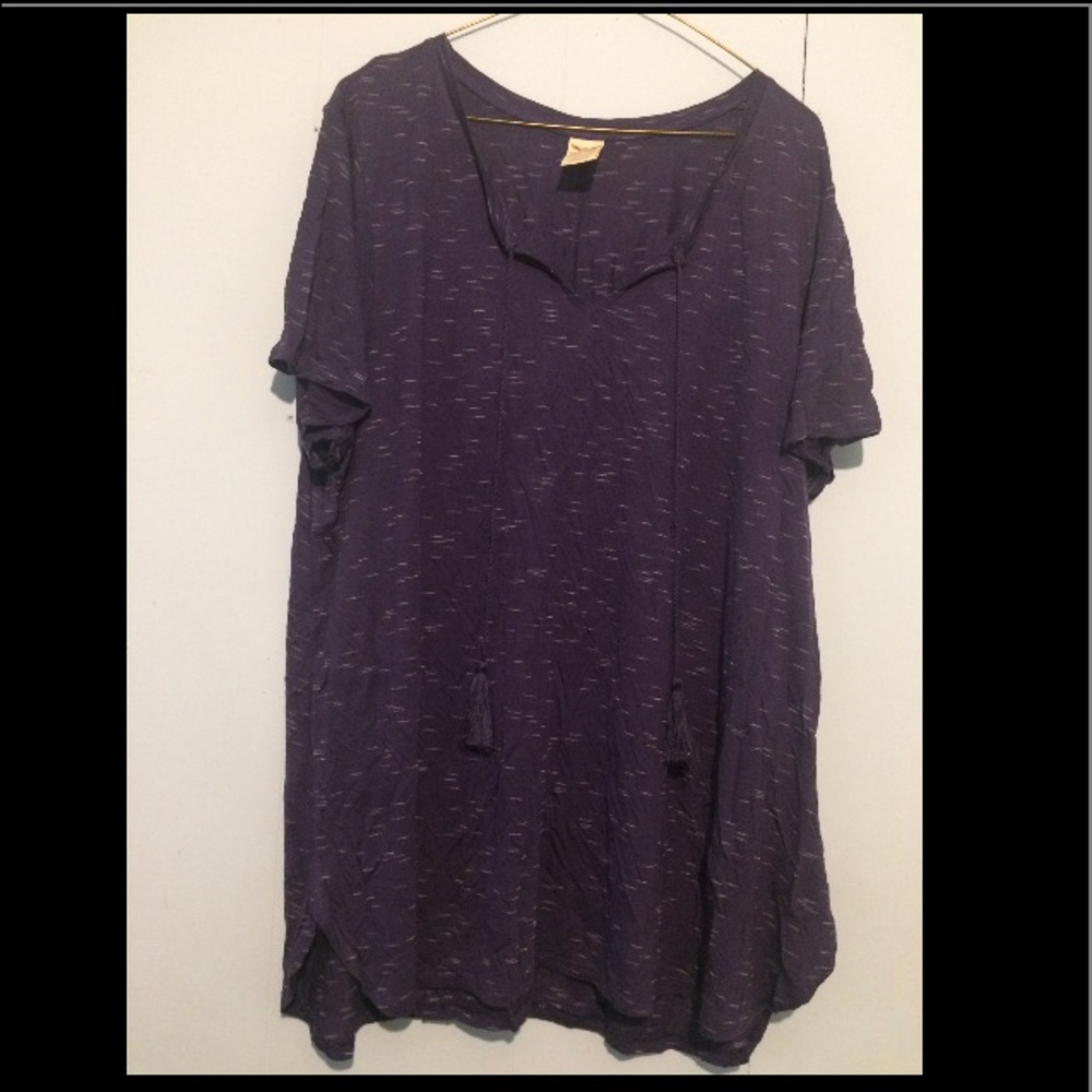 Arizona Jean Navy Blue Shirt with Tassels