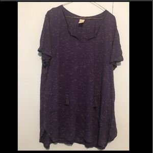 Arizona Jean Navy Blue Shirt with Tassels