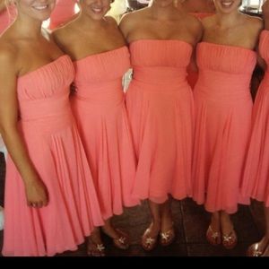 Jasmine bridal Strapless coral dress