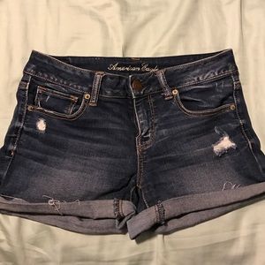 American Eagle dark wash jean shorts