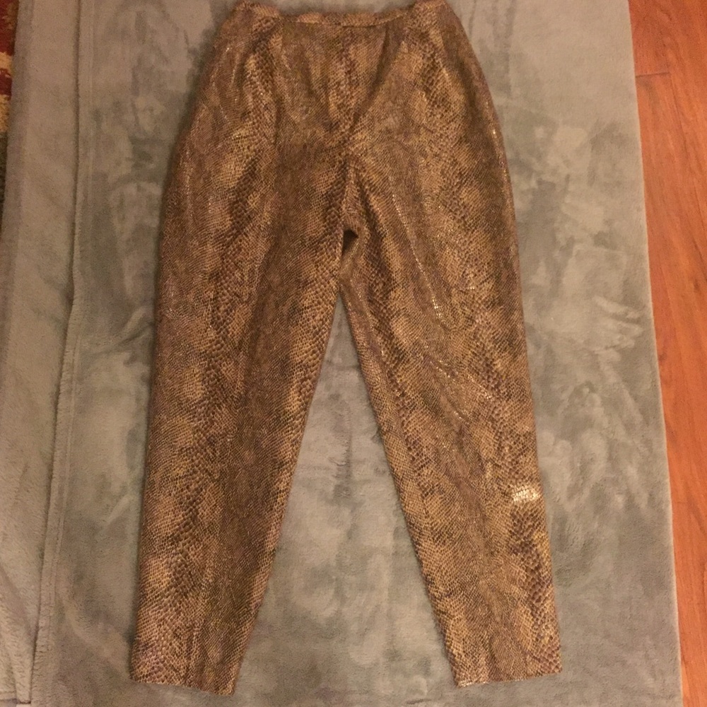 Harve Bernard faux snakeskin pants!