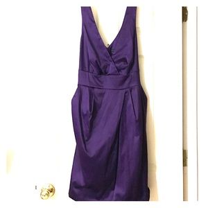 Size 16 deep purple tie back dress with pockets