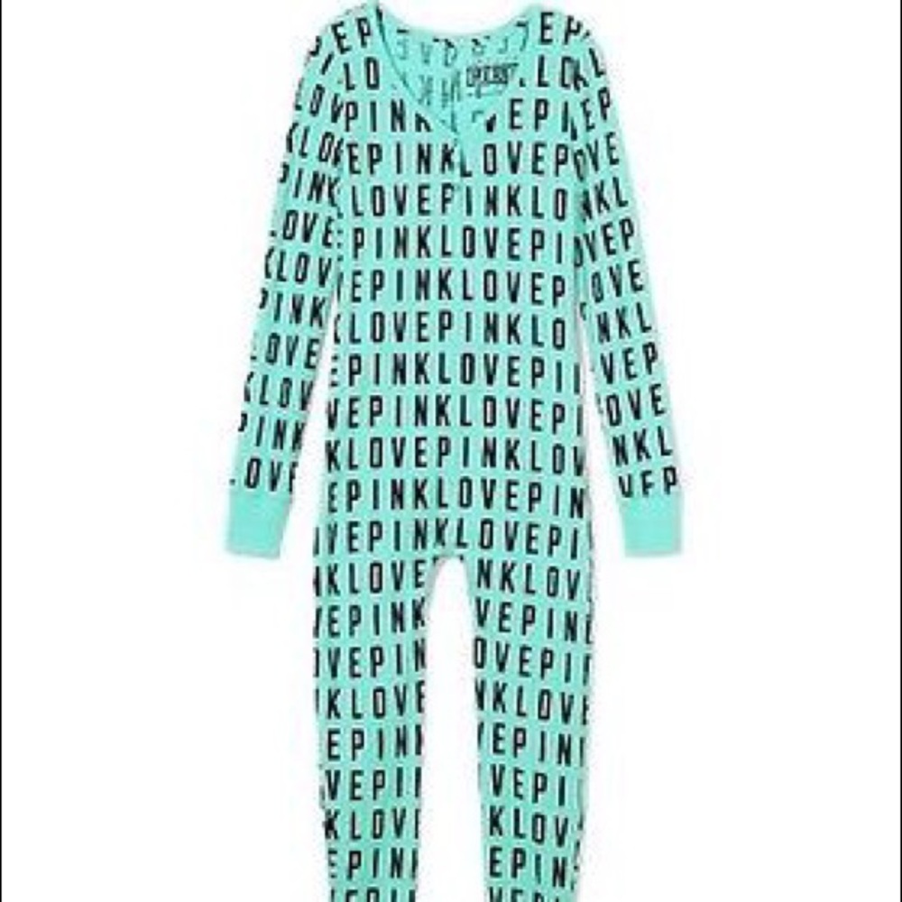 |PINK| Victoria Secrets Aqua "PINK" Thermal Onesie
