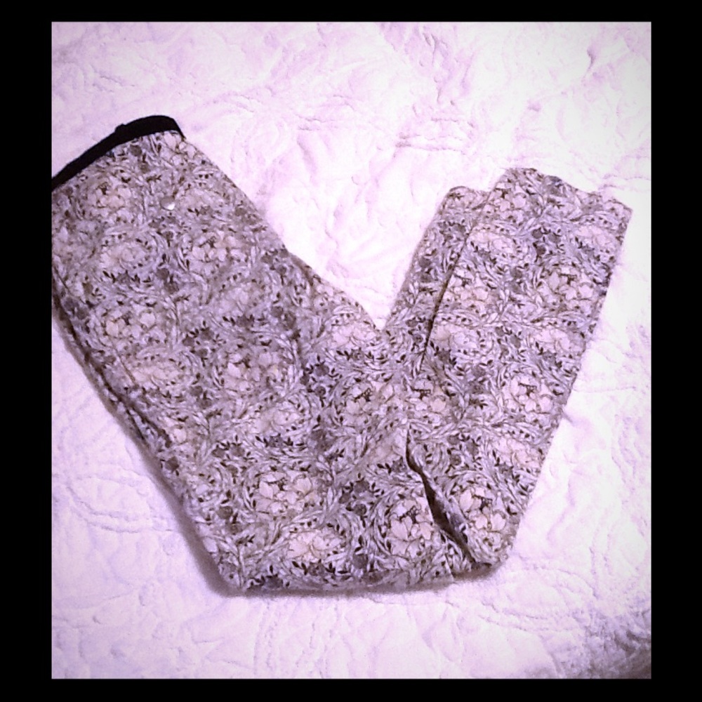 H&M printed cigarette pants