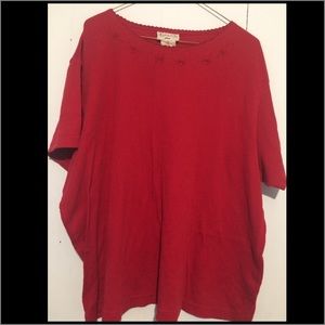Basic Editions Red Short Sleeve Shirt