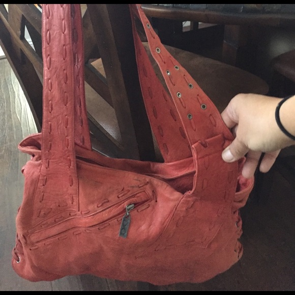 Adare purse beautiful soft leather salmon color - Picture 2 of 5