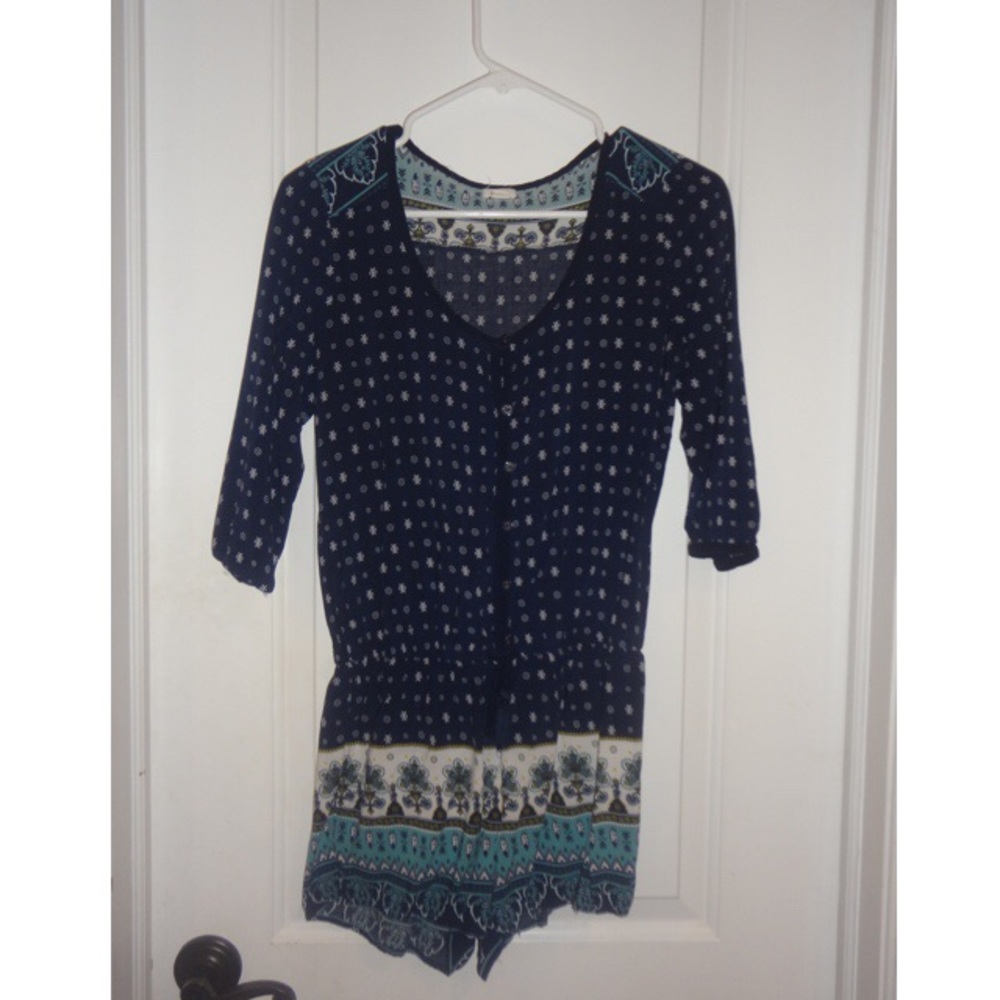 Blue Garage Romper