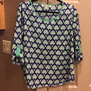 Blue and green Francesca's shirt