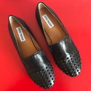Steve Madden Black Studded Loafers