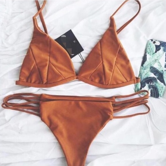 Bronze Tan Brazilian Bikini - Picture 2 of 4