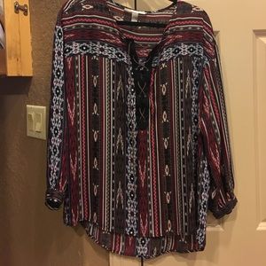 Tribal laced top