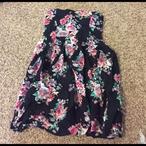 Floral Strapless Dress