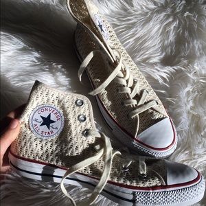 Knit high top converse
