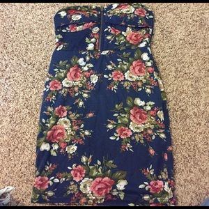 Floral Strapless Dress