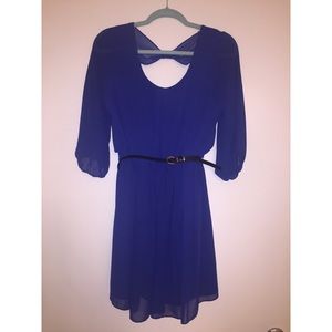 Women's A.Byer Royal Blue Quarter Sleeve Dress