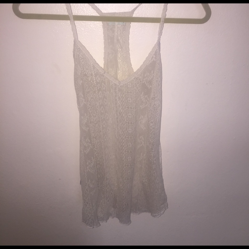 Kimchi Blue Creme Off white Seethrough knitted top