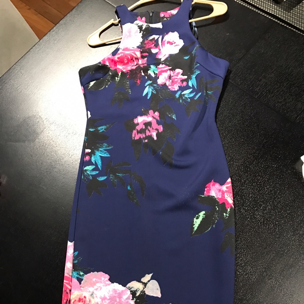 Women's Floral Bodycon Midi Dress