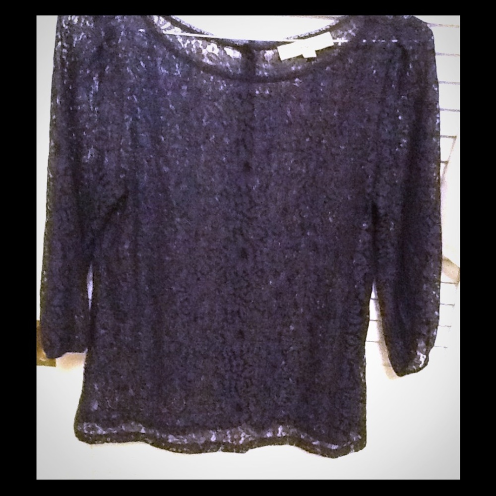 Sheer lace blouse