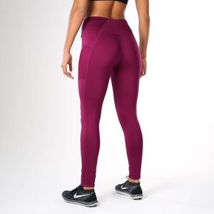 Plum Gymshark Dry Sulpture Leggings