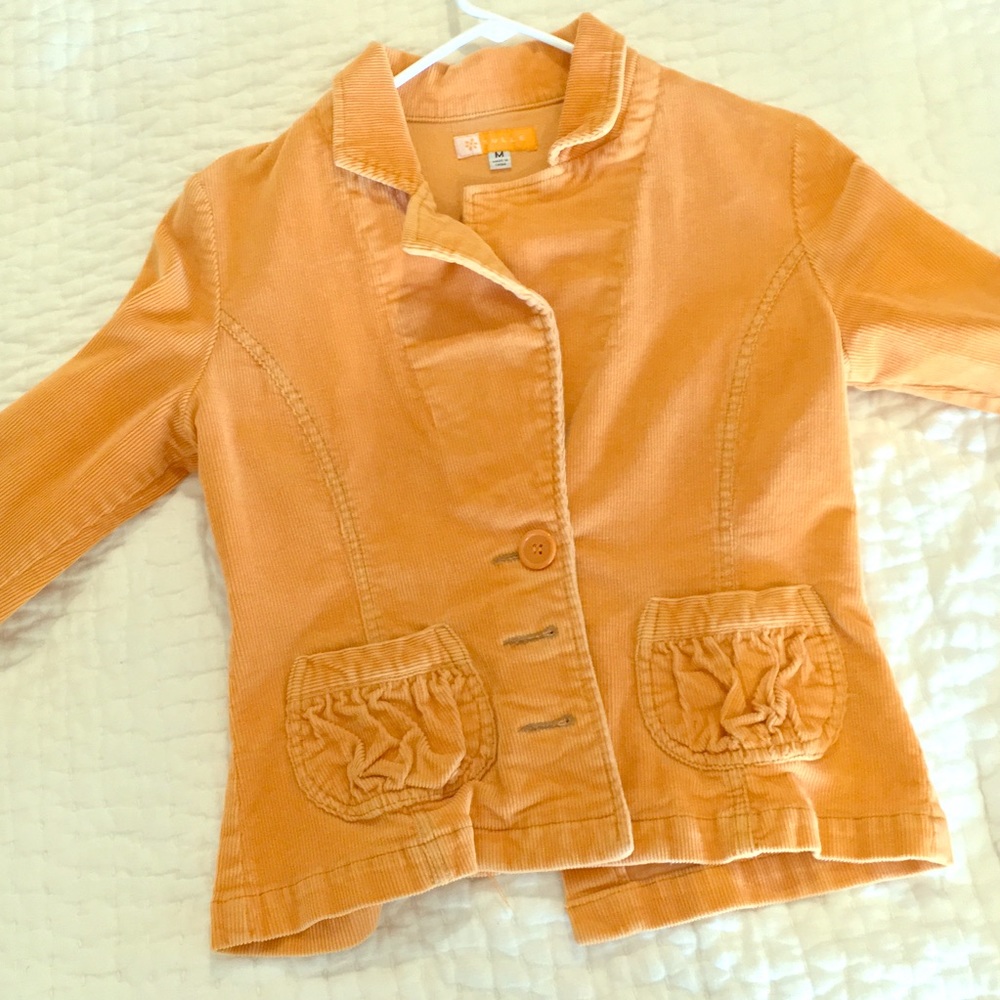 "Tulle" brand Corduroy Rustic Orange Blazer!