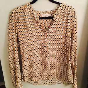 Loft geo-print work blouse ▪️▫️▪️