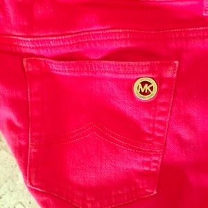 Michael kors logo skinny red jeans size 10