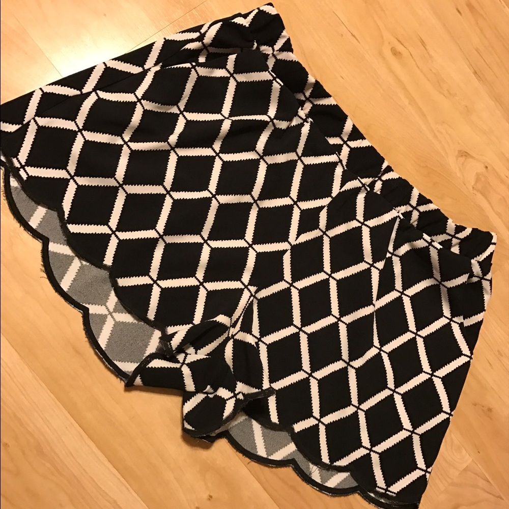 Scalloped shorts