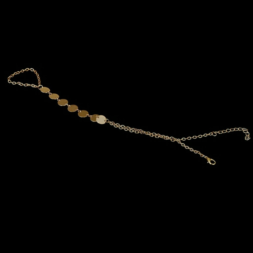 Trendy Sequins Chain Anklets - Picture 3 of 6