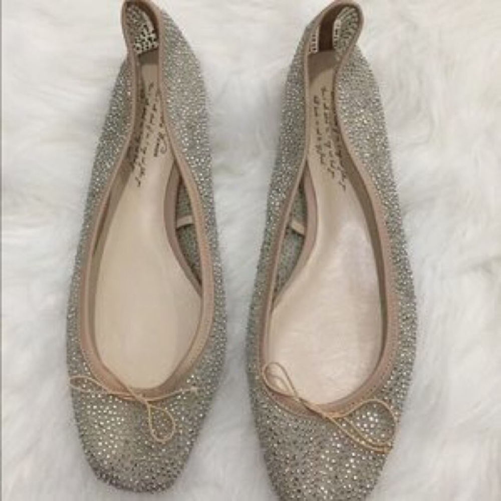 Zara women ballet sequin flats