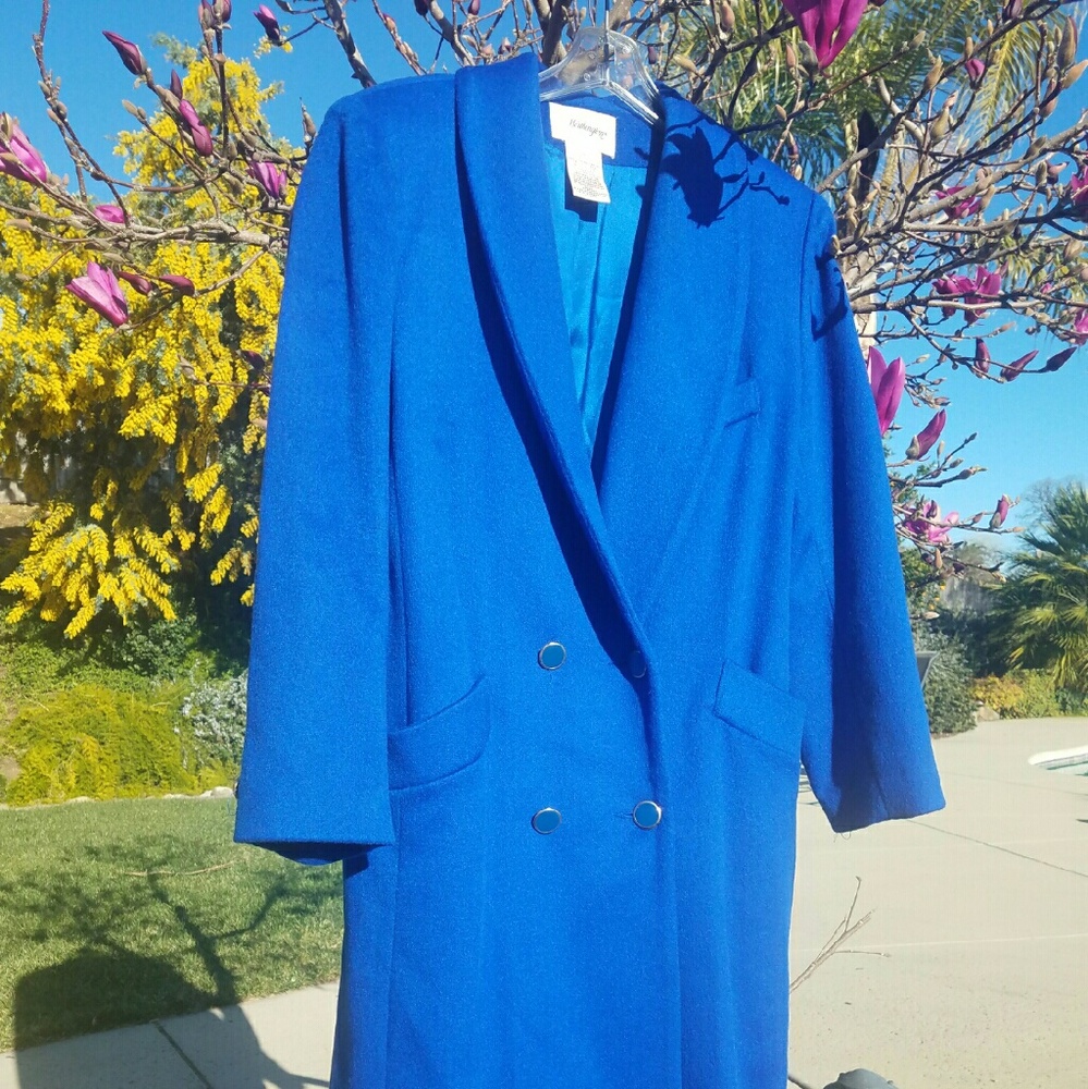 Vintage Blue Wool Coat