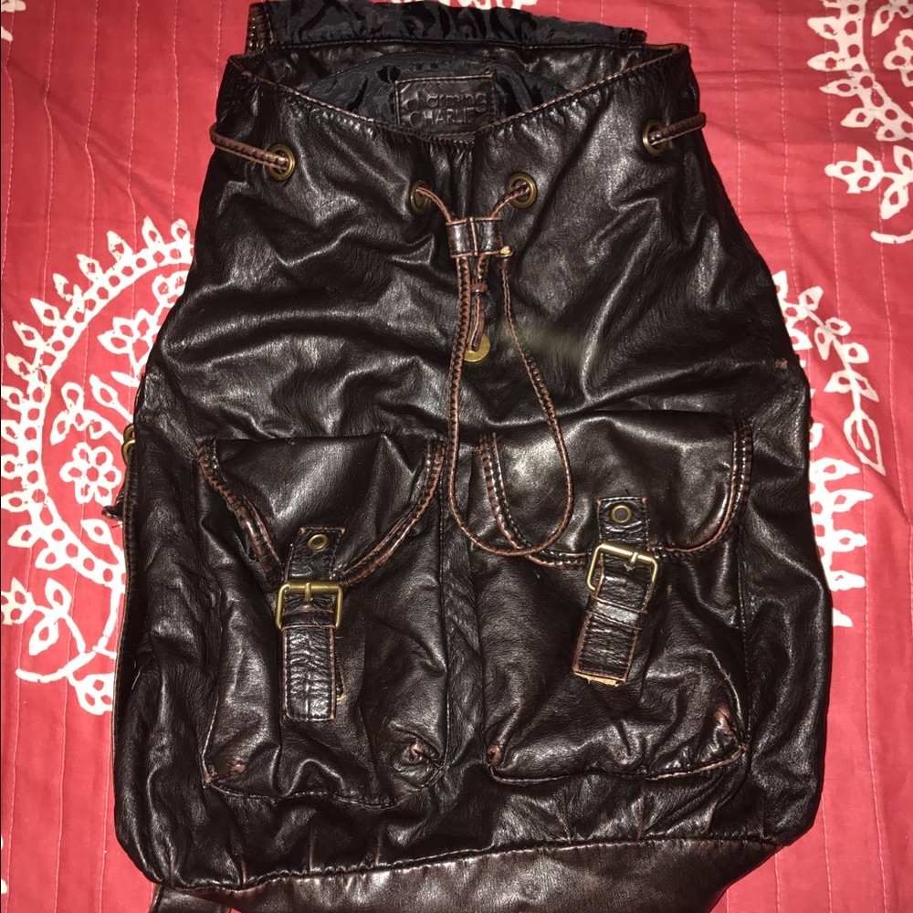 Pleather bookbag