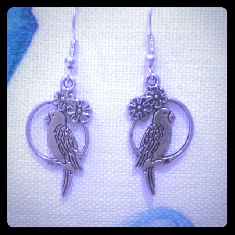 3/$15 Parrot silver earrings. LAST ONE!