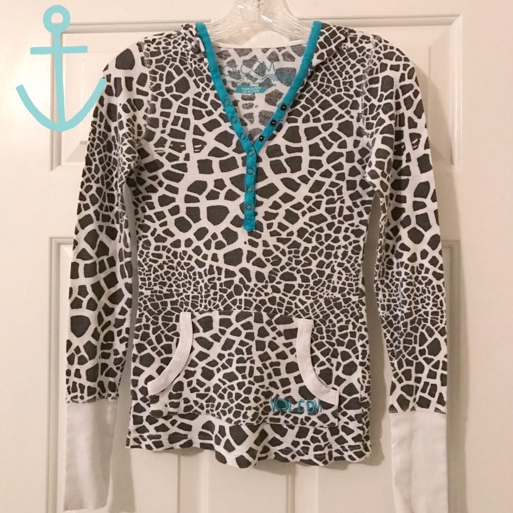 Volcom hooded long sleeve shirt NWOT