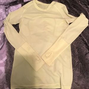 Neon Yellow Lululemon Run Swiftly Long Sleeve