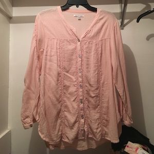 NWOT pink american eagle blouse