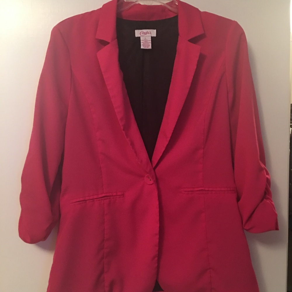 Bright pink blazer